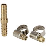 Orijinal Einhell Çift Taraflı Hortum Bağlama Borusu 9 mm (kompresör aksesuarı, sağlam pirinçten yapılmış, basınçlı hava hortumları için, 2x kelepçe dahil) - 4139320