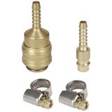 Orijinal Einhell Hortum Bağlantı Seti, 4 parça 6 mm (Kompresör Aksesuarı, 4 parçalı set, 1x tek elle hızlı bağlantı parçası, 2x hortum kelepçesi dahil) - 4139500