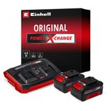 Orijinal Einhell Power X-Change Başlangıç Kiti Akü ve Şarj Cihazı (Li-Ion, 18 V, 2 x 4.0 Ah akü ve Twincharger şarj cihazı) - 4512112