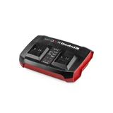 Orijinal Einhell şarj cihazı Power X-change çift şarj cihazı 4 Ah Power X-Change (18 V, 2 x 18 V akülerin eş zamanlı şarj edilmesi, sürekli akü izleme, şarj yönetim sistemi, Yenileme modu)