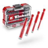 Orijinal Einhell XS-CASE 4 Parça Elmas Fayans Matkap Ucu Seti (Kuru Kesim, 10 mm Elmas Kaplama, Parafin Dolgu, Süper İnce Turbo Kesici Kenar, E 6.3 Sap) - 49500404