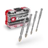 Orijinal Einhell XS-CASE 4 Parça Karbür Fayans Matkap Ucu Seti (Takım Çeliğinden Üretilmiştir, Özel Taşlanmış Karbür Plaka, Merkezleme Ucu, E 6.3 Sap, Saklama Kutusu Dahil) - 49051404