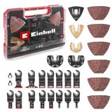 Orijinal Einhell XXL-CASE 70 Parça Multi-Tool Seti (BiM/CrV Dalma, HCS/HM/BiM Yarım Daire Testere Bıçakları, Karbür Delta Raspası, Delta Taban Plakası, Zımpara Kâğıdı, Dremel Adaptörü)