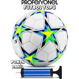 Orijinal Futbol Topu Wind Şişirme Pompalı Sert Zemin Halı Saha Futbol Topu Mor Hibrit No:5