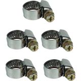 Orijinal Kelepçe Seti 5 Parça (Kompresör Aksesuarı, Basınçlı Hava Hortumları Için Hortum Kelepçeleri, Ø 8 - 12 mm Arası, 5 Adet Kelepçe) - 4139670 - standart