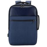 ORILOOSEN Iş seyahat laptop sırt çantası USB şarj portu PU dizüstü sırt çantası Ayrı dizüstü cep su geçirmez Erkekler, Mavi, Large, Seyahat Laptop Sırt Çantası, iş Laptop Sırt Çantası