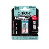 Orion 650mAh Ni-Mh AAA 2'li Paket Şarj Edilebilir İnce Kalem Pil