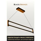Orion Bronz 4000K Lineer Led Sarkıt Avize – Kumandalı Dim Edilebilir – Aşağı Işık