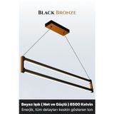 Orion Bronz Lineer LED Sarkıt Avize – Kumandalı Dim Edilebilir – Aşağı Işık