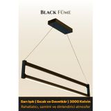 Orion Füme Lineer LED Sarkıt Avize – Kumandalı Dim Edilebilir – Yukarı & Aşağı Işık