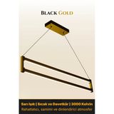 Orion Gold 3000K Lineer Led Sarkıt Avize – Kumandalı Dim Edilebilir – Aşağı Işık