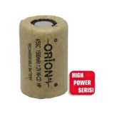 Orion High Power Serisi 1500 mAh 1.2 V 4/5SC Boy NI-CD Industrial Şarj Edilebilir Pil