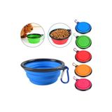 Oripet Katlanabilir Seyehat Silikon Köpek Mama Kabı 12oz 350ml Sarı