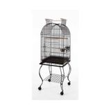 Oripet Oval Üstü Acılır Sehpalı Papağan Kafesi Siyah 51 x 51 x 152 CM