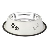 Oripet Pati-Kemik Desenli 16 Oz Çelik Kedi Ve Köpek Mama Kabı