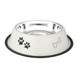 Oripet Pati Kemik Desenli 8 Oz Çelik Kedi Ve Köpek Mama Kabı