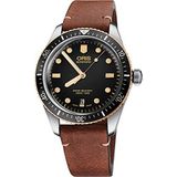 Oris 01 733 7707 4354-07 5 20 45 Divers Sixty Five Kahverengi Deri Erkek Kol Saati