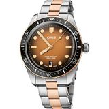 Oris 01 733 7707 4356-07 8 20 17 Divers Sixty Five Gri Bronz Çelik Erkek Kol Saati