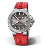 Oris 01 733 7730 4153-07 4 24 66EB Aquis Date Relief Kırmızı Erkek Kol Saati