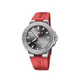 Oris Aquis Date Relief Kırmızı Erkek Kol Saati - Gri