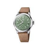 Oris Big Crown Pointer date Calibre Kahverengi Deri Erkek Kol Saati - Yeşil