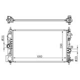 Oris Brazing Su Radyatörü Opel Astra J 1.4-1.6İ / Chevrolet Cruze 1.4/1.6İ 09- Manuel(680X398x26) Alumin