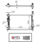 Oris Motor Radyatör Focus 3 C-Max 2 1.5/1.6tdci Manuel Vites 545X358X26 BFR176026