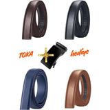 Orix 4 Adet Otomatik Kemerler Için Tokasız Kemeri + Toka Hediye - 115 cm - Renkli