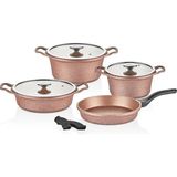 Orjin 7 Parça Rose Set Tencere 20 cm + 24 cm - Karnıyarık 26 - Tava 26