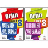 Orjin 8. Sınıf LGS 1. Dönem Matematik + Fen Bilimleri Soru Bankası Seti 2 Kitap