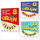 Orjin 8. Sınıf Türkçe & Matematik & Fen Soru Bankası