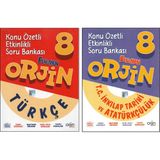 Orjin 8. Sınıf Türkçe+İnkılap Konu Özetli Soru Bankası (2 Kitap)