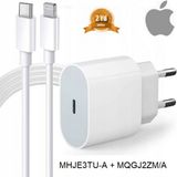 Orjinal Apple İphone 13 Mini 20W Hızlı Şarj Aleti Seti Usb-C Mhje3tu-A + Mqgj2zm/A (Kablo Dagil) Aplee20w00377