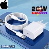Orjinal Apple İphone 13 Pro Max 20W Hızlı Şarj Aleti Seti Usb-C Mhje3tu-A + Mqgj2zm/A (Kablo Dagil) Aplee20w00424