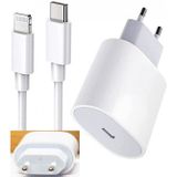Orjinal Apple İphone 13 Pro Max 20W Hızlı Şarj Aleti Seti Usb-C Mhje3tu-A + Mqgj2zm/A (Kablo Dagil) Aplee20w00620