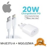 Orjinal Apple İphone 7 20W Hızlı Şarj Aleti Seti Usb-C Mhje3tu-A + Mqgj2zm/A (Kablo Dagil) Aplee20w00167