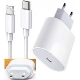 Orjinal Apple İphone 7 Plus 20W Hızlı Şarj Aleti Seti Usb-C Mhje3tu-A + Mqgj2zm/A (Kablo Dagil) Aplee20w00609