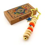 Orjinal Cam Nazar Boncuklu Çanta Süsü Yıldız Charm Anahtarlık KY063