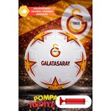 Orjinal Galatasaray Lisanslı Futbol Topu Pompa Hediyeli - Beyaz