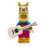 Orjinal LEGO Minifigür Pinata Llama Costume Suit Girl With Guitar