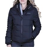 Orjinal Siyah Su Geçirmez Kumaş Kadın Kısa Kaban Mont Women Waterproof Fabric Coat - XL