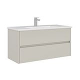 Orka Arno 100 Cm Çekmeceli Lavabolu Banyo Alt Dolabı Bej