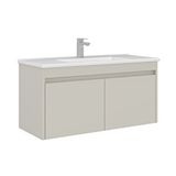 Orka Arno 100 Cm Kapaklı Lavabolu Banyo Alt Dolabı Bej