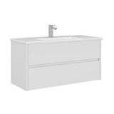 Orka Arno 100 Cm Kapaklı Lavabolu Banyo Alt Dolabı Beyaz