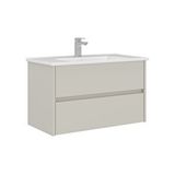 Orka Arno 85 Cm Çekmeceli Lavabolu Banyo Alt Dolabı Bej