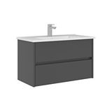 Orka Arno 85 Cm Çekmeceli Lavabolu Banyo Alt Dolabı Gri