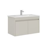 Orka Arno 85 Cm Kapaklı Lavabolu Banyo Alt Dolabı Bej
