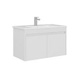 Orka Arno 85 Cm Kapaklı Lavabolu Banyo Alt Dolabı Beyaz