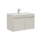 Orka Arno 85 Cm Parlak Kaşmir Kapaklı Banyo Dolabı Alt Modül Lavabo