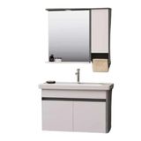 Orka Aydos 85 cm Retro Gümüş Beyaz Banyo Dolabı Takımı
